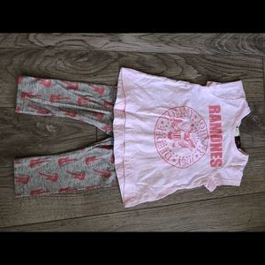 6-9 month Ramones Tunic Shirt and Guitar Pants